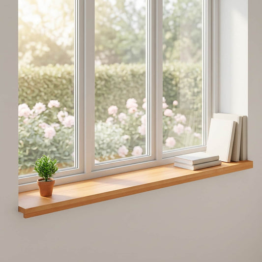 Window Sills 2 pcs Light Brown 140 x 40 x 2 cm Solid Beech Wood