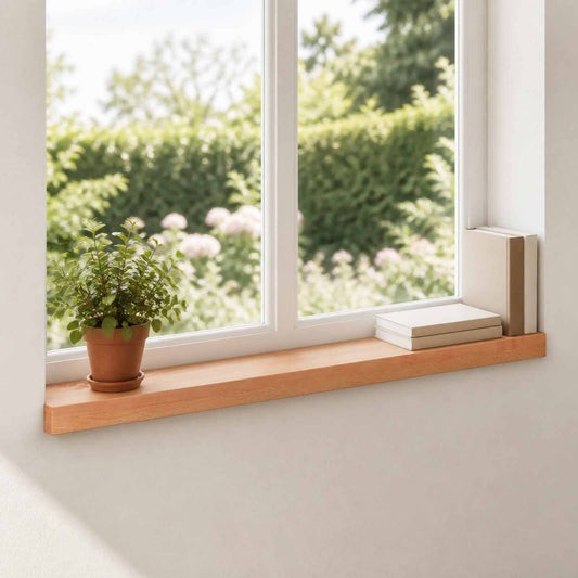 Window Sills 2 pcs Varnish 100 x 15 x 2 cm Solid Beech Wood