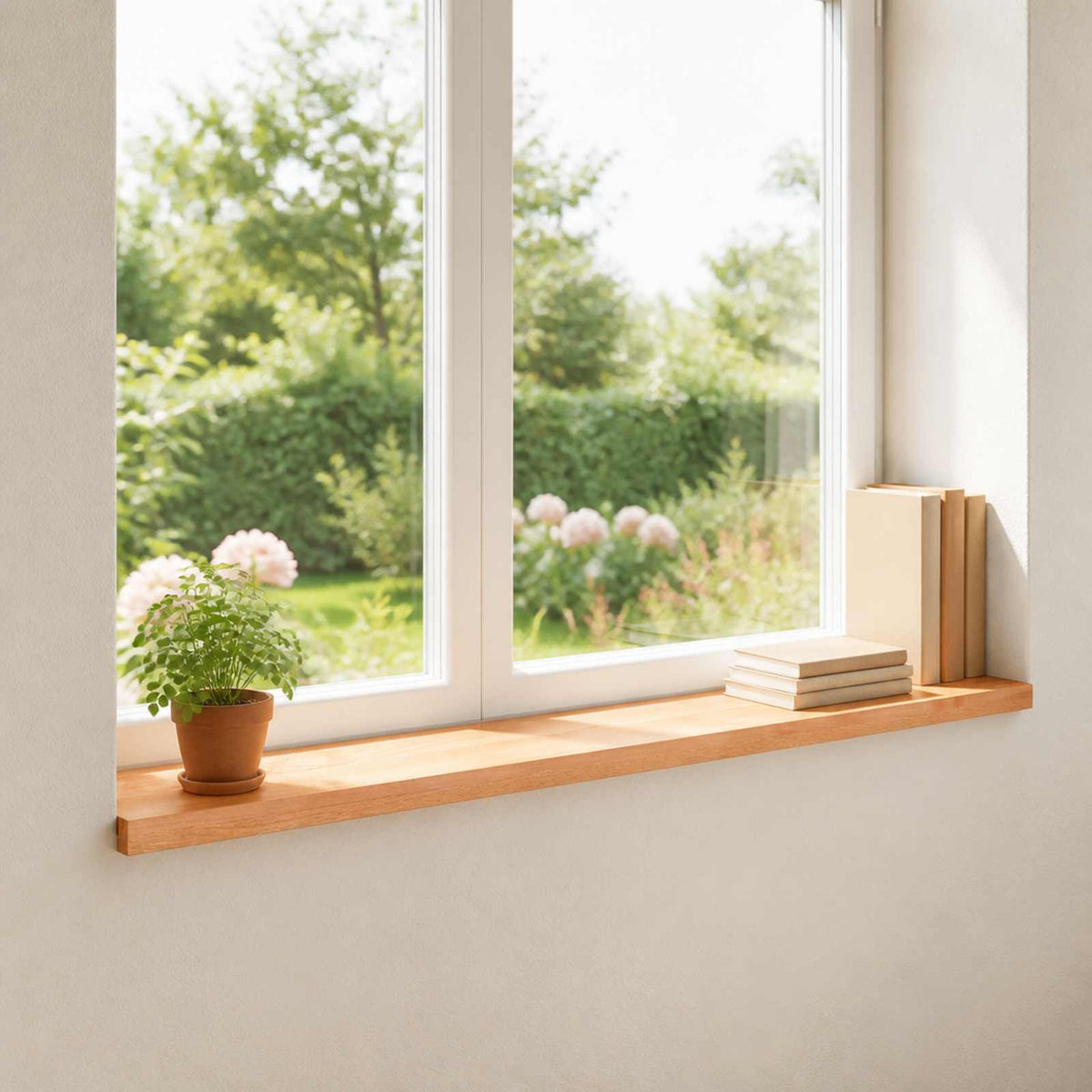 Window Sills 2 pcs Varnish 140 x 15 x 2 cm Solid Beech Wood