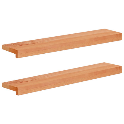 Window Sills 2 pcs Varnished 80x 20 x 2 cm Solid Beech Wood