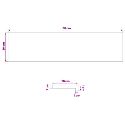 Window Sills 2 pcs Varnished 80x 20 x 2 cm Solid Beech Wood