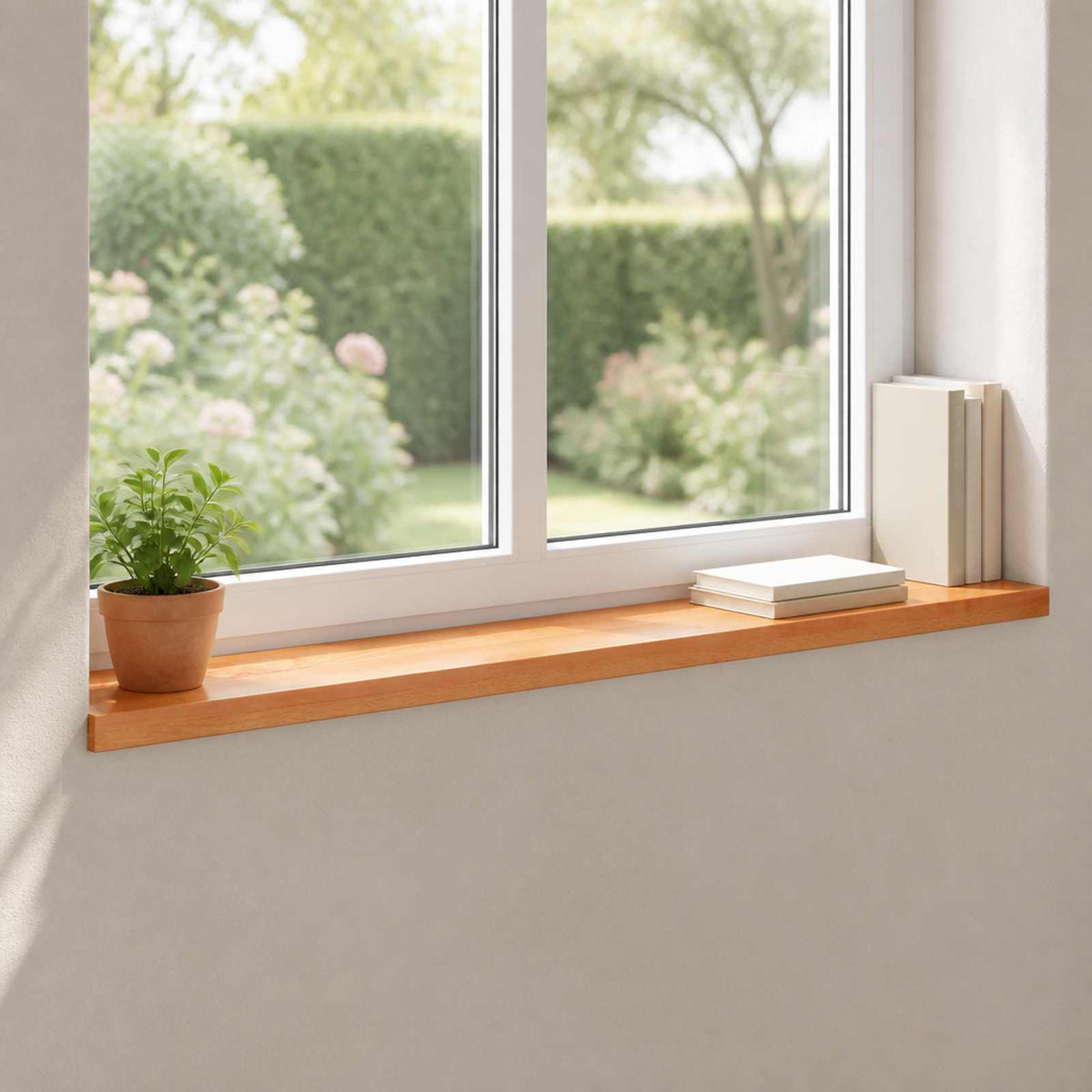 Window Sills 2 pcs Varnish 110 x 20 x 2 cm Solid Beech Wood