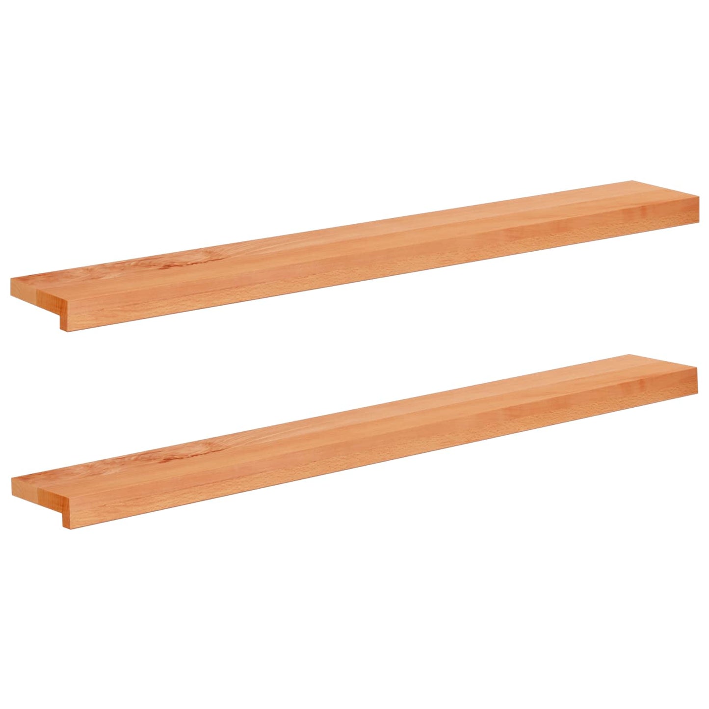 Window Sills 2 pcs Varnished 120 x 20 x 2 cm Solid Beech Wood