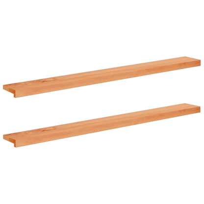 Window Sills 2 pcs Varnished 140 x 20 x 2 cm Solid Beech Wood