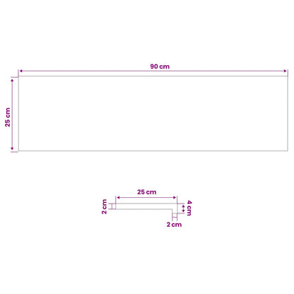 Window Sills 2 pcs Varnished 90 x 25 x 2 cm Solid Beech Wood