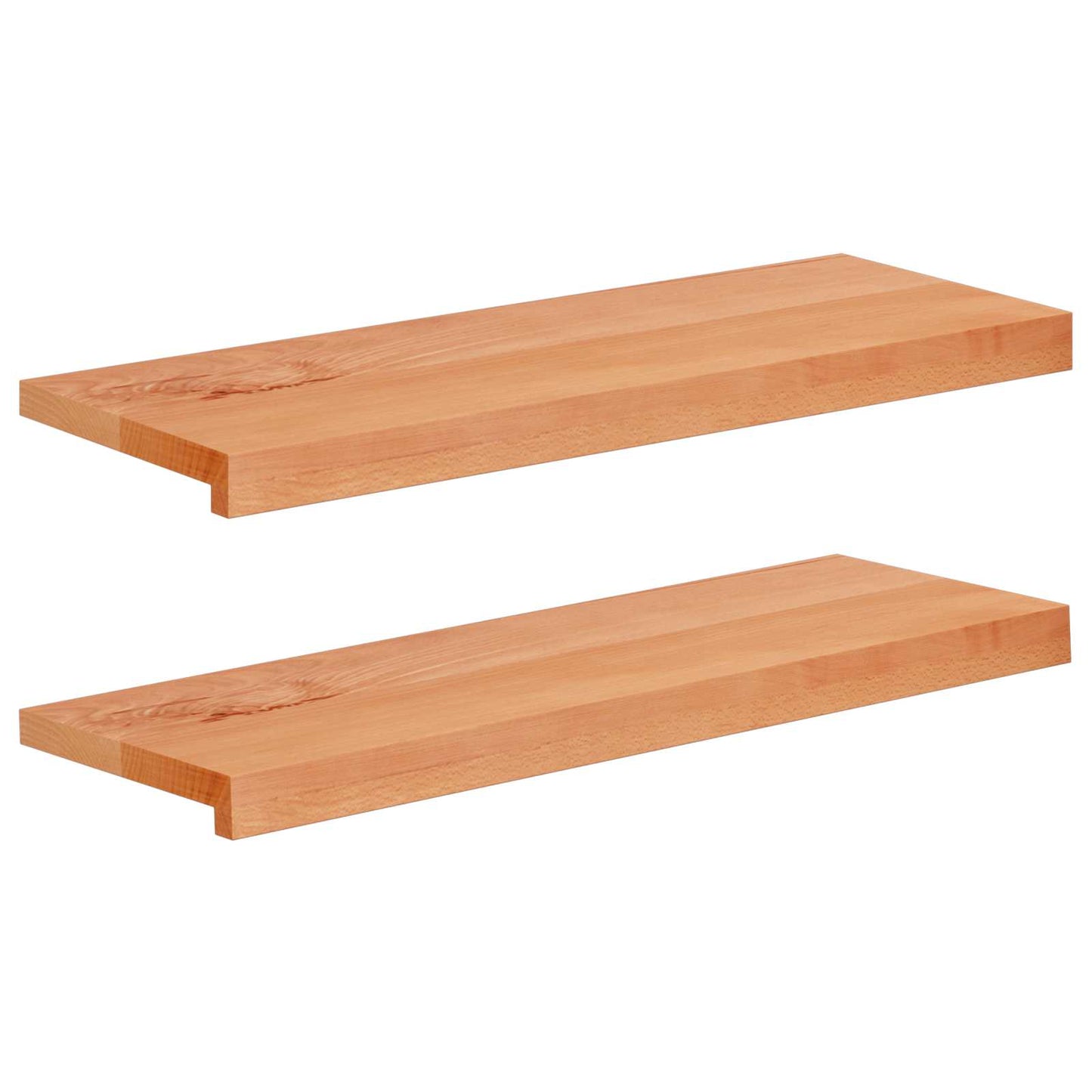 Window Sills 2 pcs Varnished 70 x 30 x 2 cm Solid Beech Wood