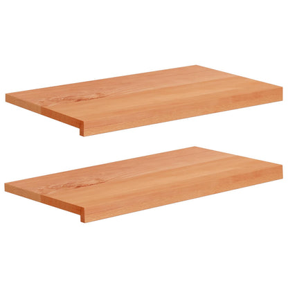 Window Sills 2 pcs Varnished 70 x 40 x 2 cm Solid Beech Wood