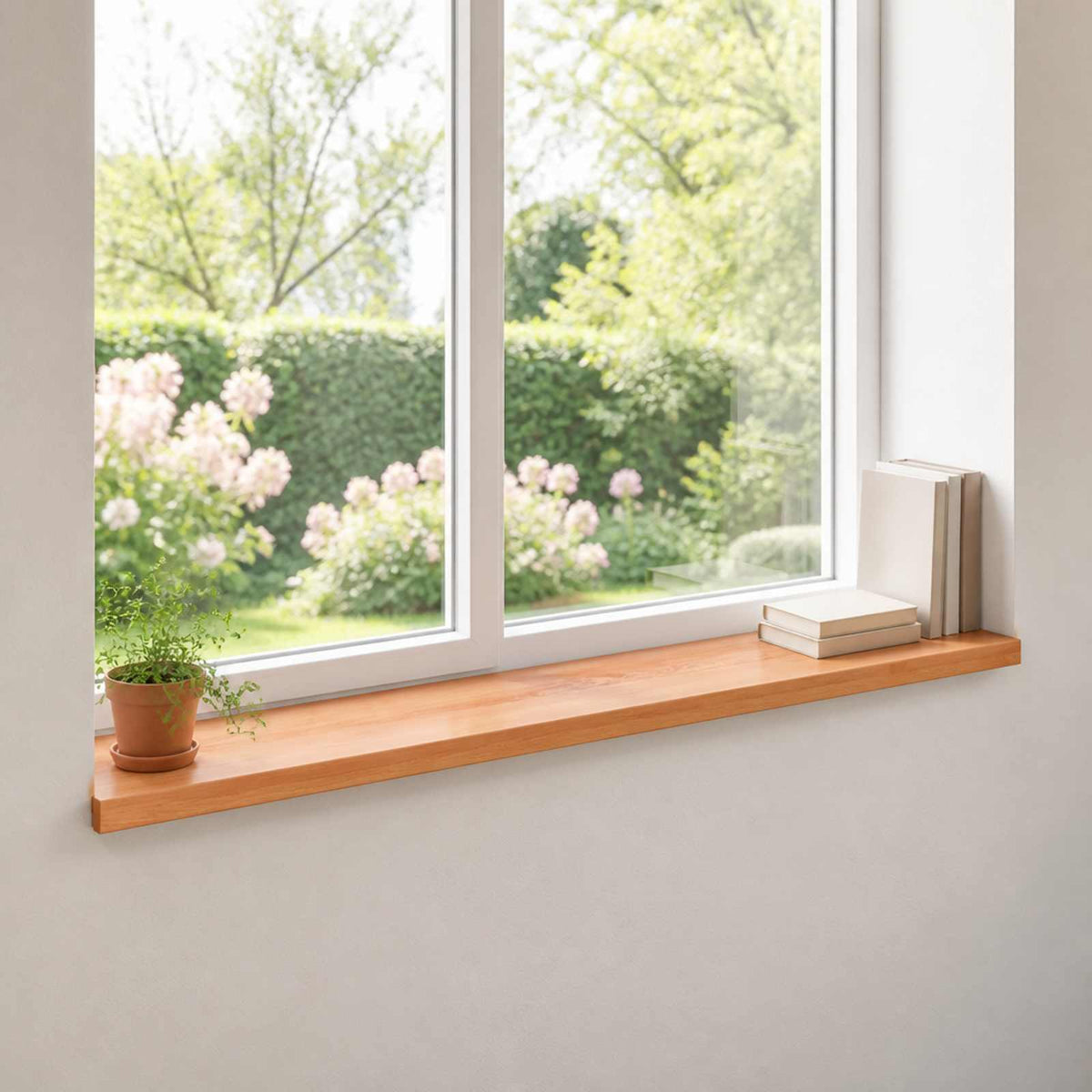Window Sills 2 pcs Varnish 120 x 40 x 2 cm Solid Beech Wood