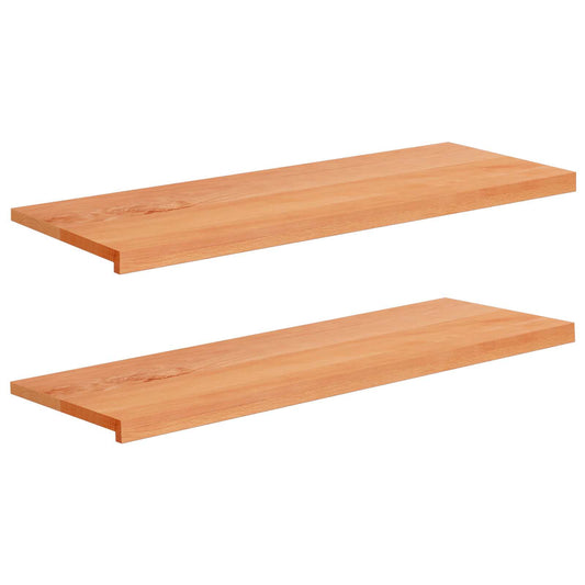 Window Sills 2 pcs Varnish 110 x 40 x 2 cm Solid Beech Wood