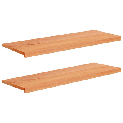 Window Sills 2 pcs Varnished 120 x 40 x 2 cm Solid Beech Wood