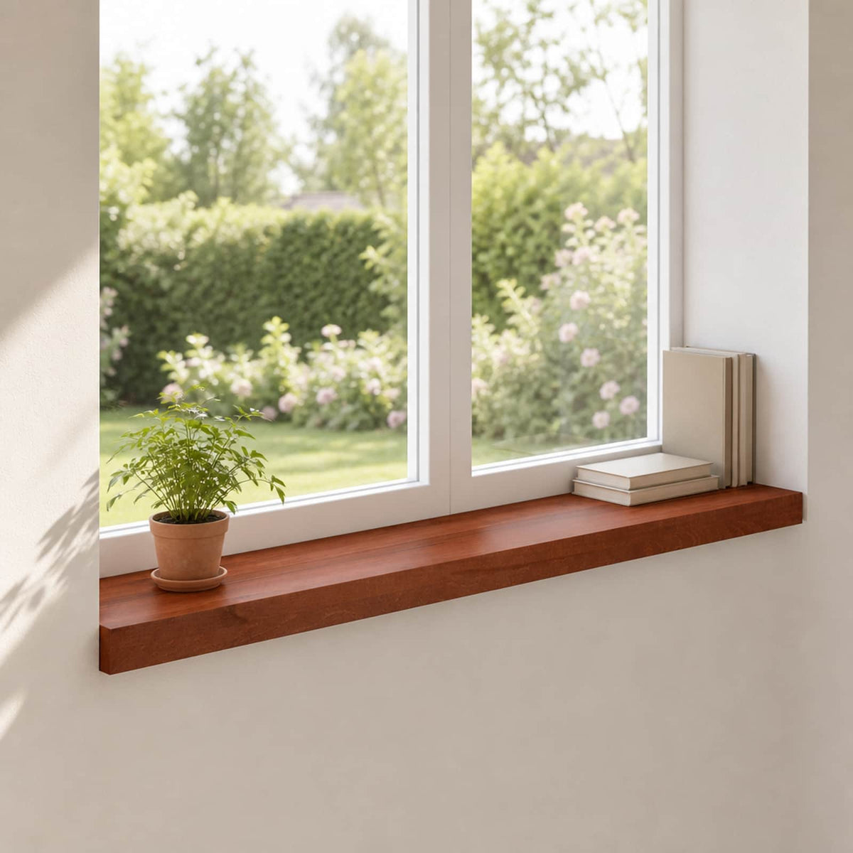 Window Sills 2 pcs Brown 100 x 15 x 2 cm Solid Beech Wood