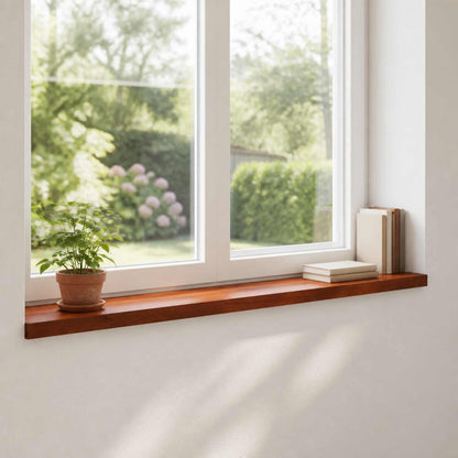 Window Sills 2 pcs Brown 110 x 15 x 2 cm Solid Beech Wood