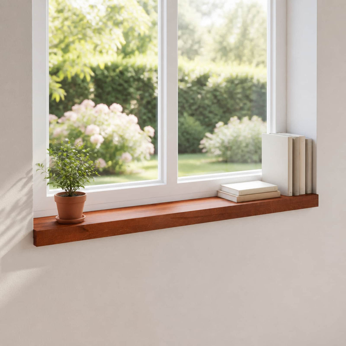 Window Sills 2 pcs Brown 80x 20 x 2 cm Solid Beech Wood