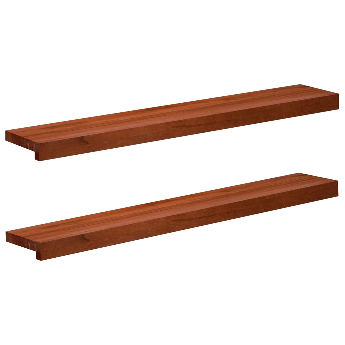 Window Sills 2 pcs Brown 100 x 20 x 2 cm Solid Beech Wood