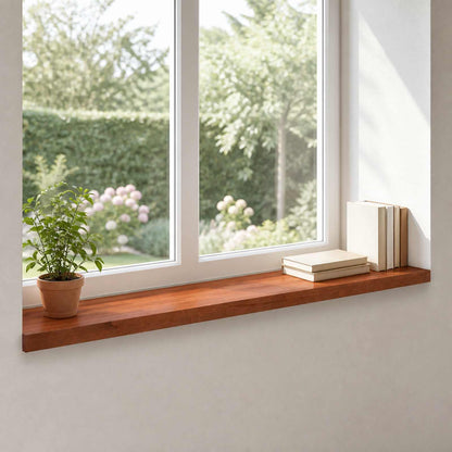 Window Sills 2 pcs Brown 120 x 20 x 2 cm Solid Beech Wood