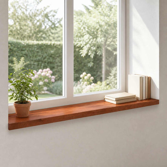 Window Sills 2 pcs Brown 120 x 20 x 2 cm Solid Beech Wood