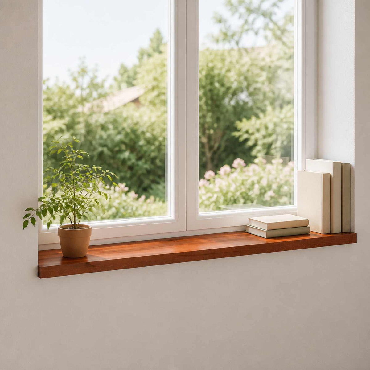 Window Sills 2 pcs Brown 120 x 25 x 2 cm Solid Beech Wood