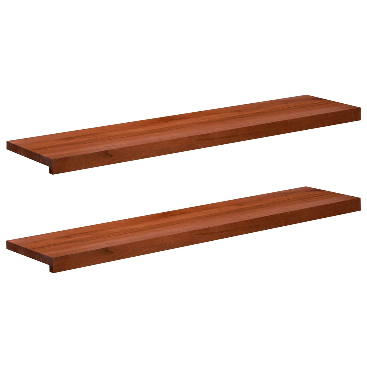 Window Sills 2 pcs Brown 110 x 25 x 2 cm Solid Beech Wood