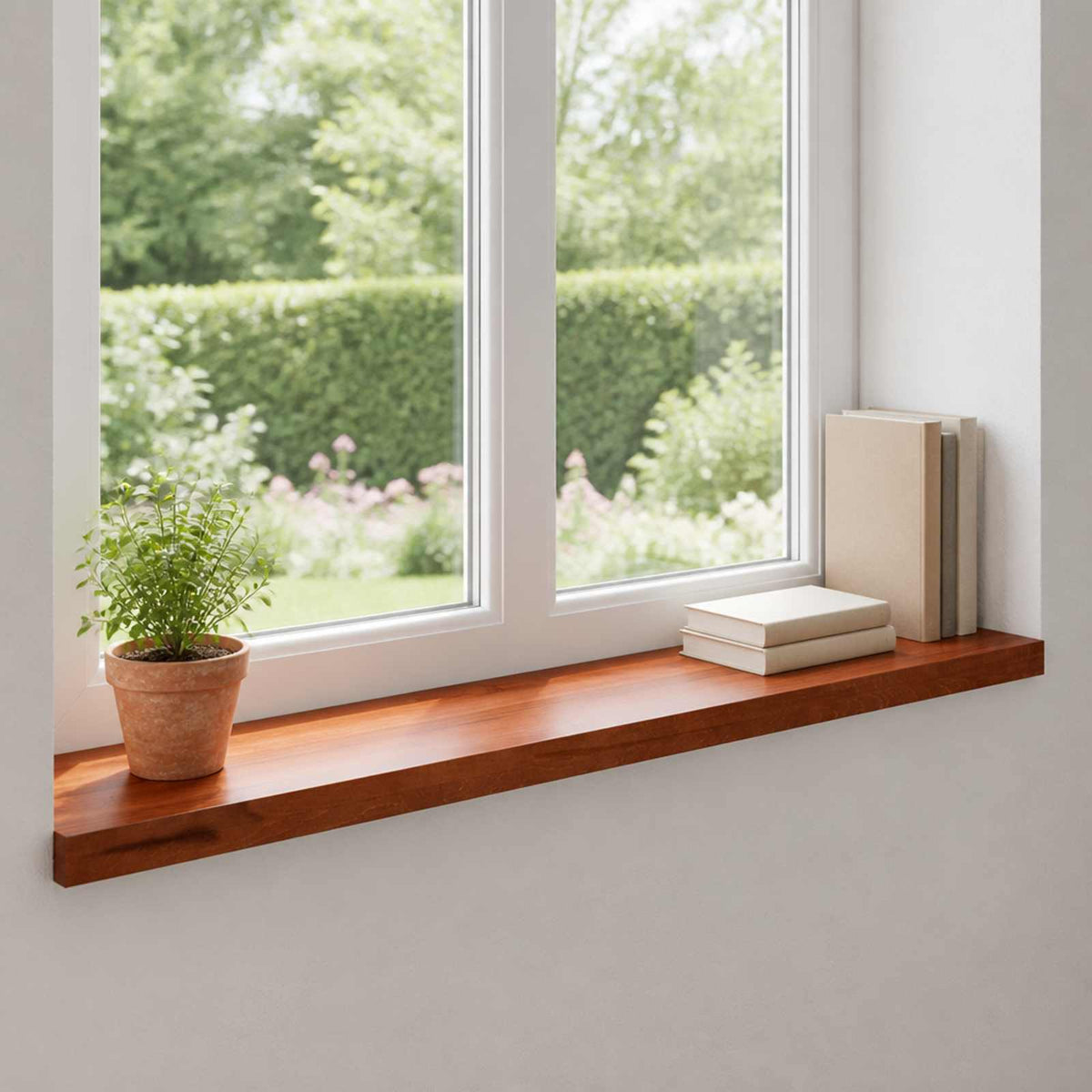 Window Sills 2 pcs Brown 100 x 30 x 2 cm Solid Beech Wood
