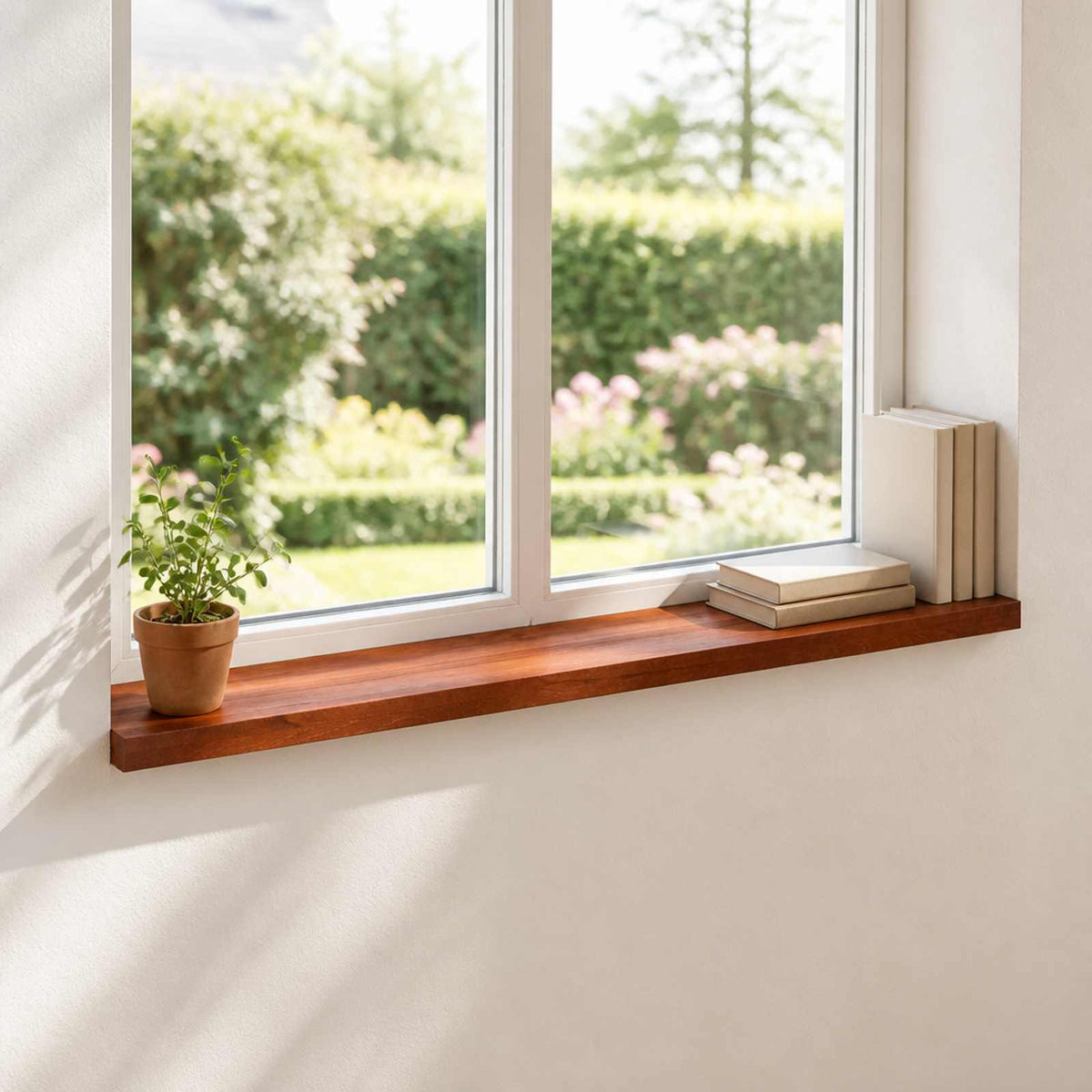 Window Sills 2 pcs Brown 140 x 30 x 2 cm Solid Beech Wood
