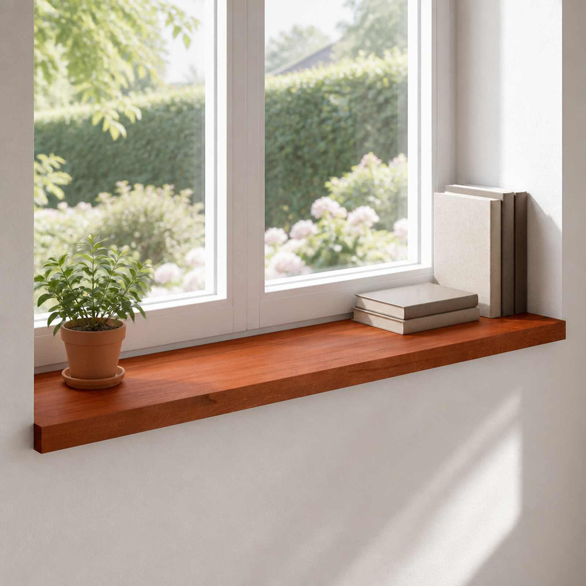 Window Sills 2 pcs Brown 80x 40 x 2 cm Solid Beech Wood