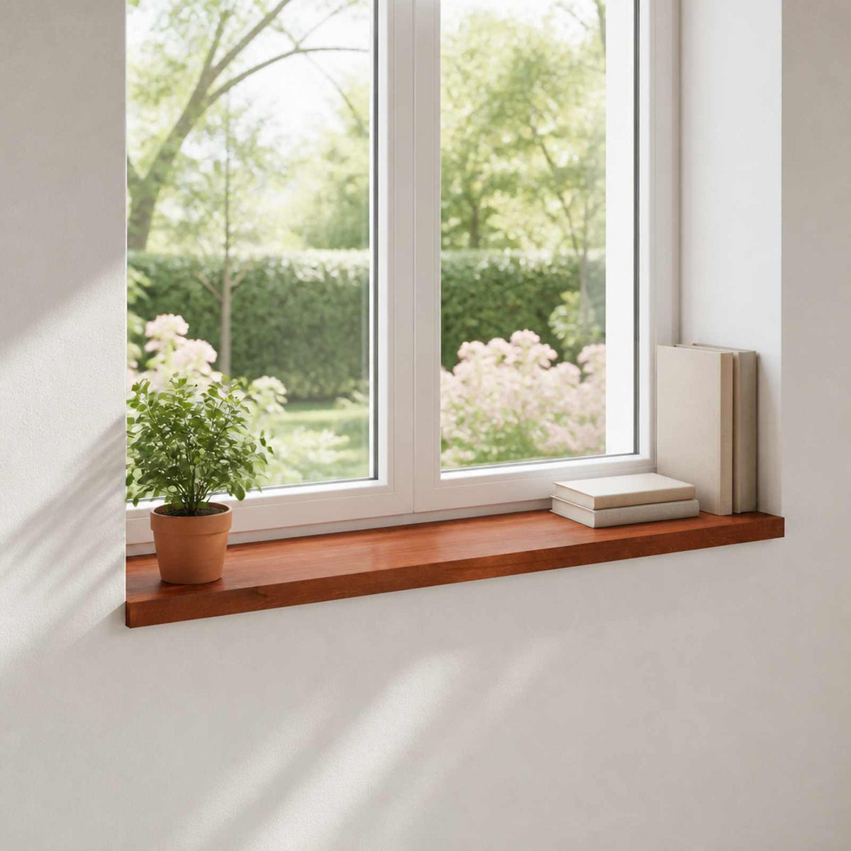 Window Sills 2 pcs Brown 120 x 40 x 2 cm Solid Beech Wood