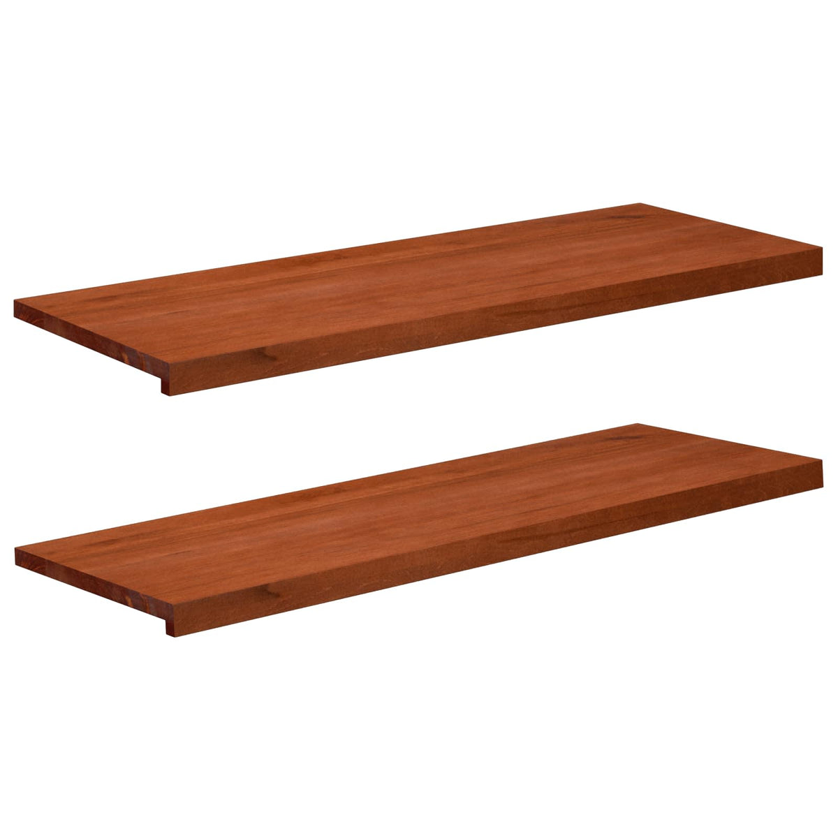 Window Sills 2 pcs Brown 110 x 40 x 2 cm Solid Beech Wood
