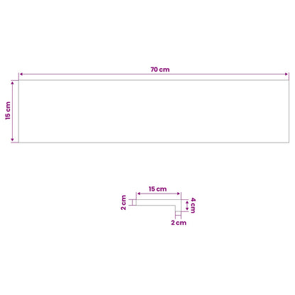 Window Sills 2 pcs Dark Brown 70 x 15 x 2 cm Solid Beech Wood