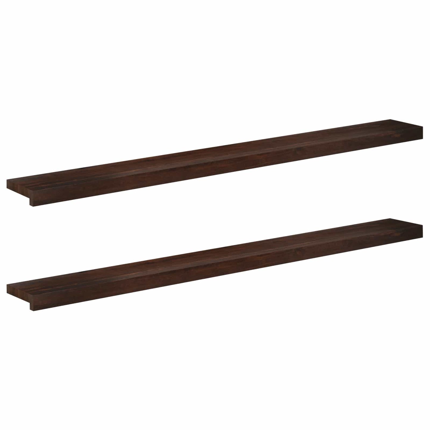 Window Sills 2 pcs Dark Brown 160 x 15 x 2 cm Solid Beech Wood