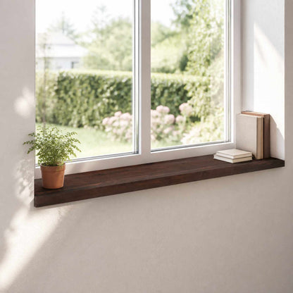 Window Sills 2 pcs Dark Brown 160 x 25 x 2 cm Solid Beech Wood