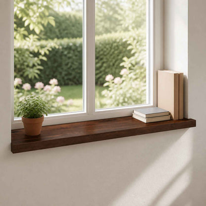 Window Sills 2 pcs Dark Brown 80x 40 x 2 cm Solid Beech Wood