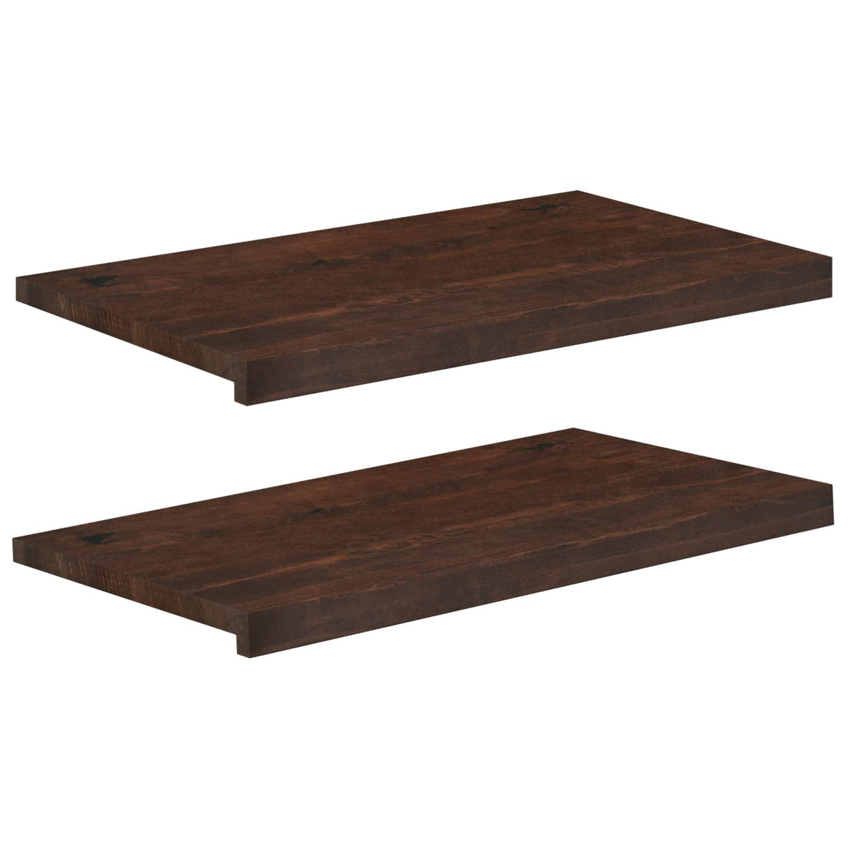 Window Sills 2 pcs Dark Brown 80x 40 x 2 cm Solid Beech Wood