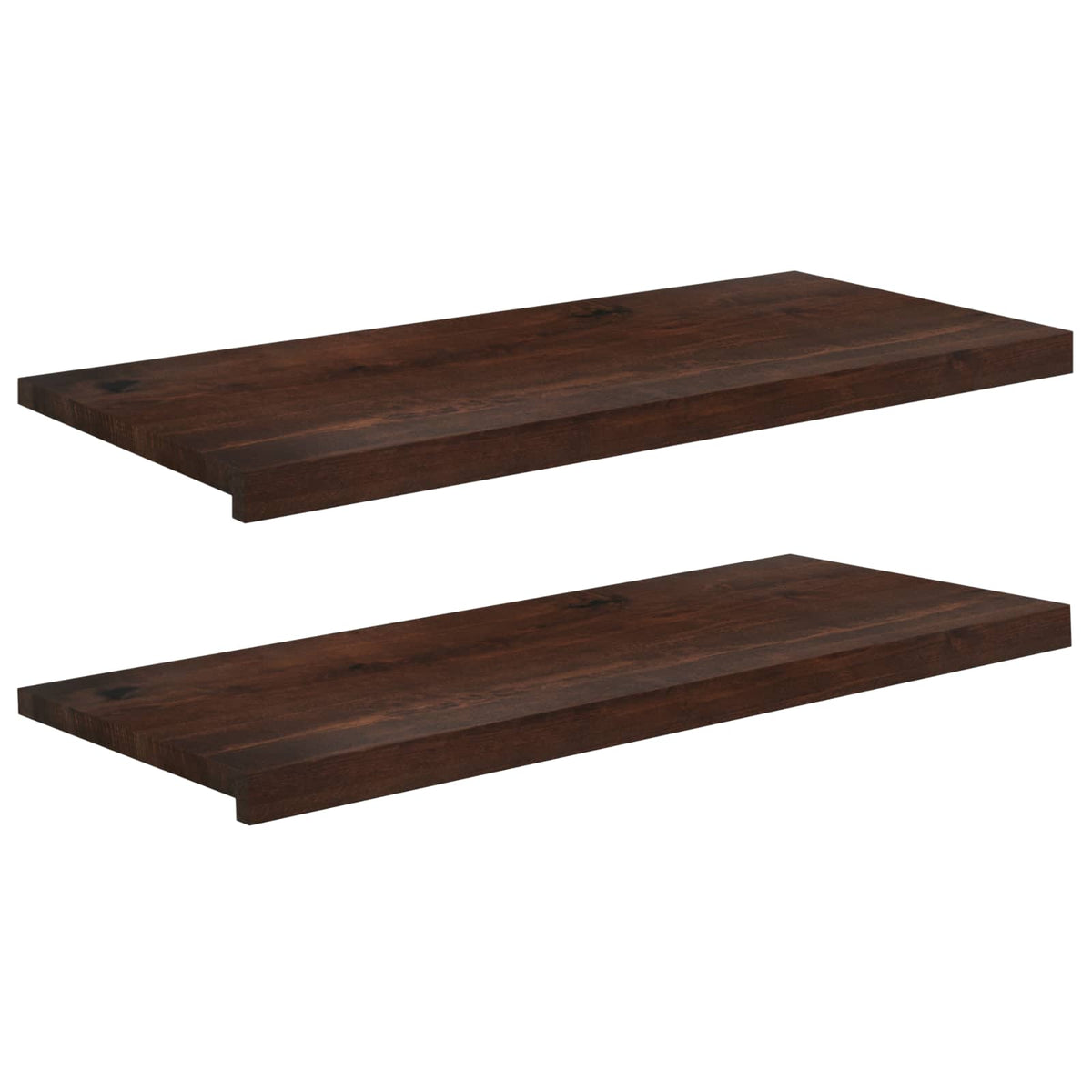 Window Sills 2 pcs Dark Brown 100 x 40 x 2 cm Solid Beech Wood