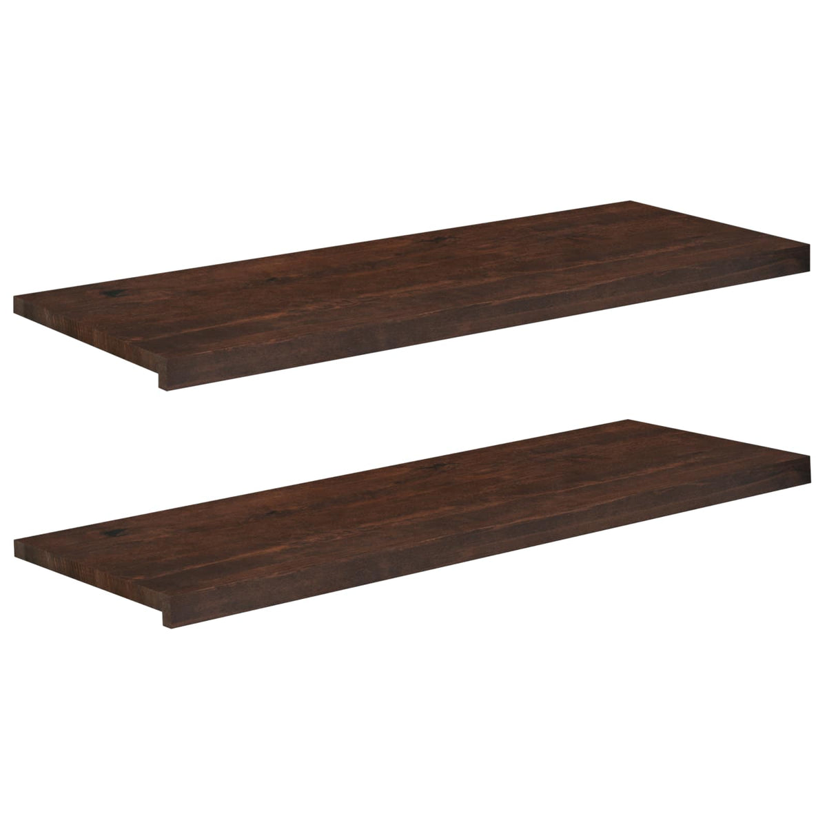 Window Sills 2 pcs Dark Brown 110 x 40 x 2 cm Solid Beech Wood