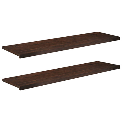 Window Sills 2 pcs Dark Brown 160 x 40 x 2 cm Solid Beech Wood