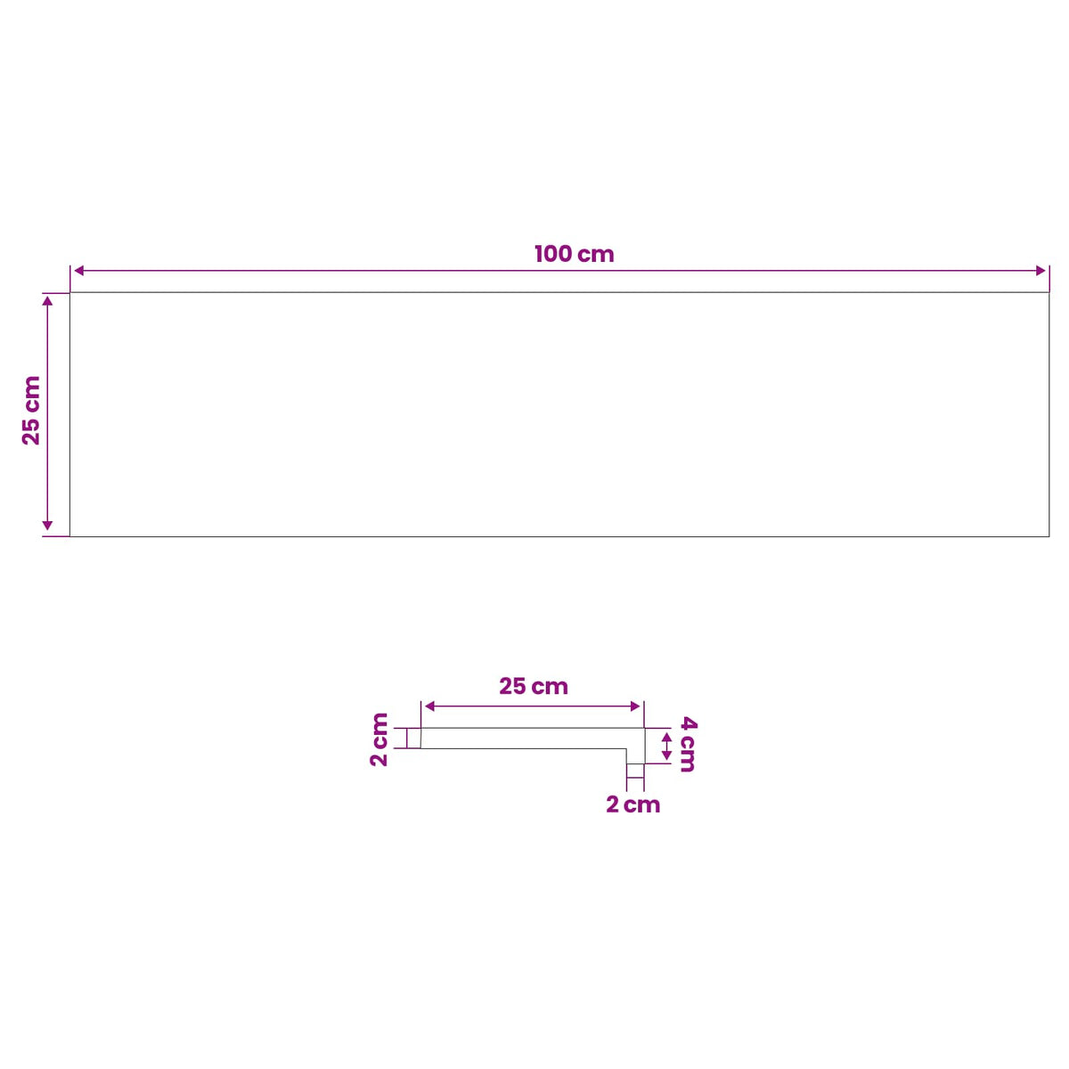 Window Sills 2 pcs Black 100 x 25 x 2 cm Solid Beech Wood