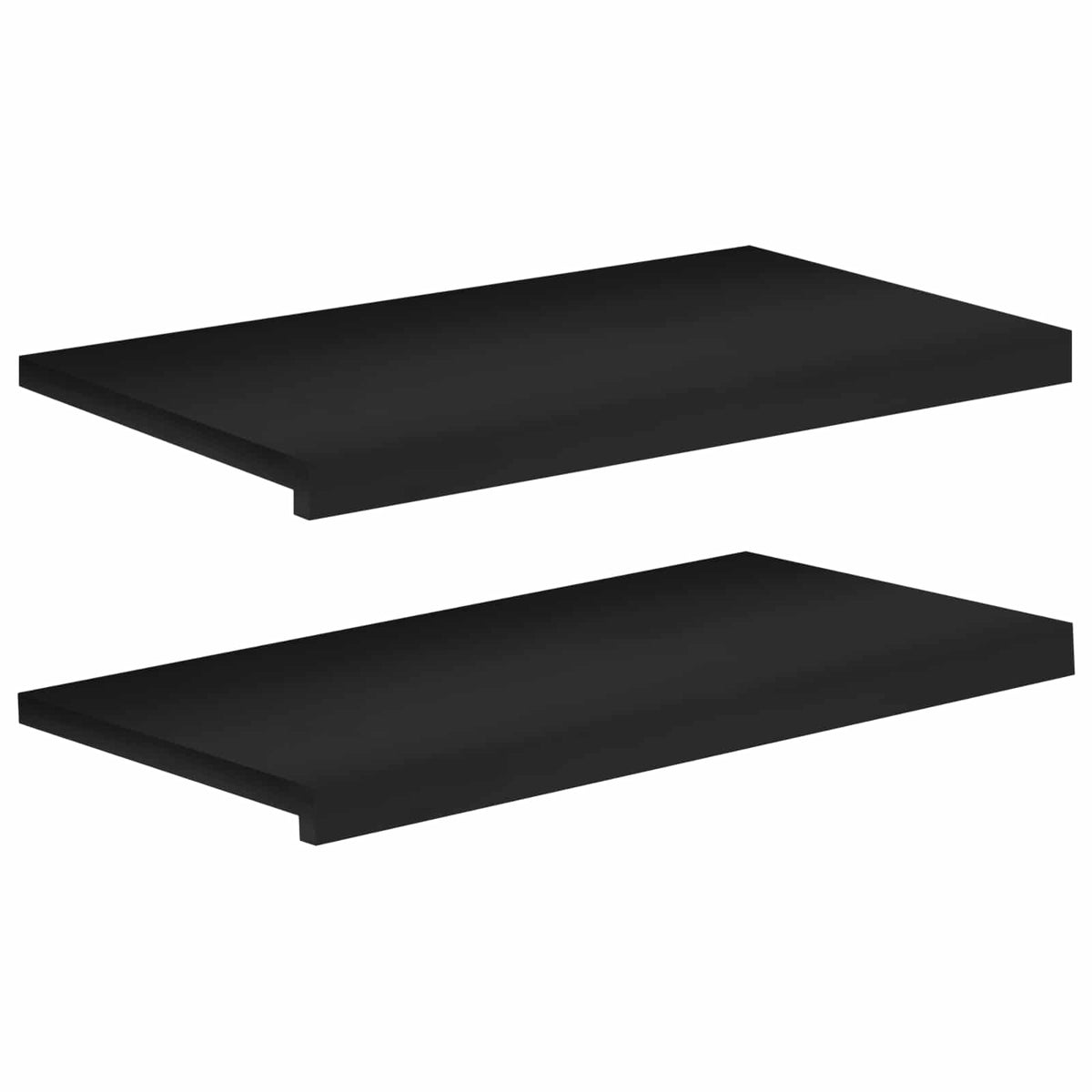 Window Sills 2 pcs Black 80x 40 x 2 cm Solid Beech Wood