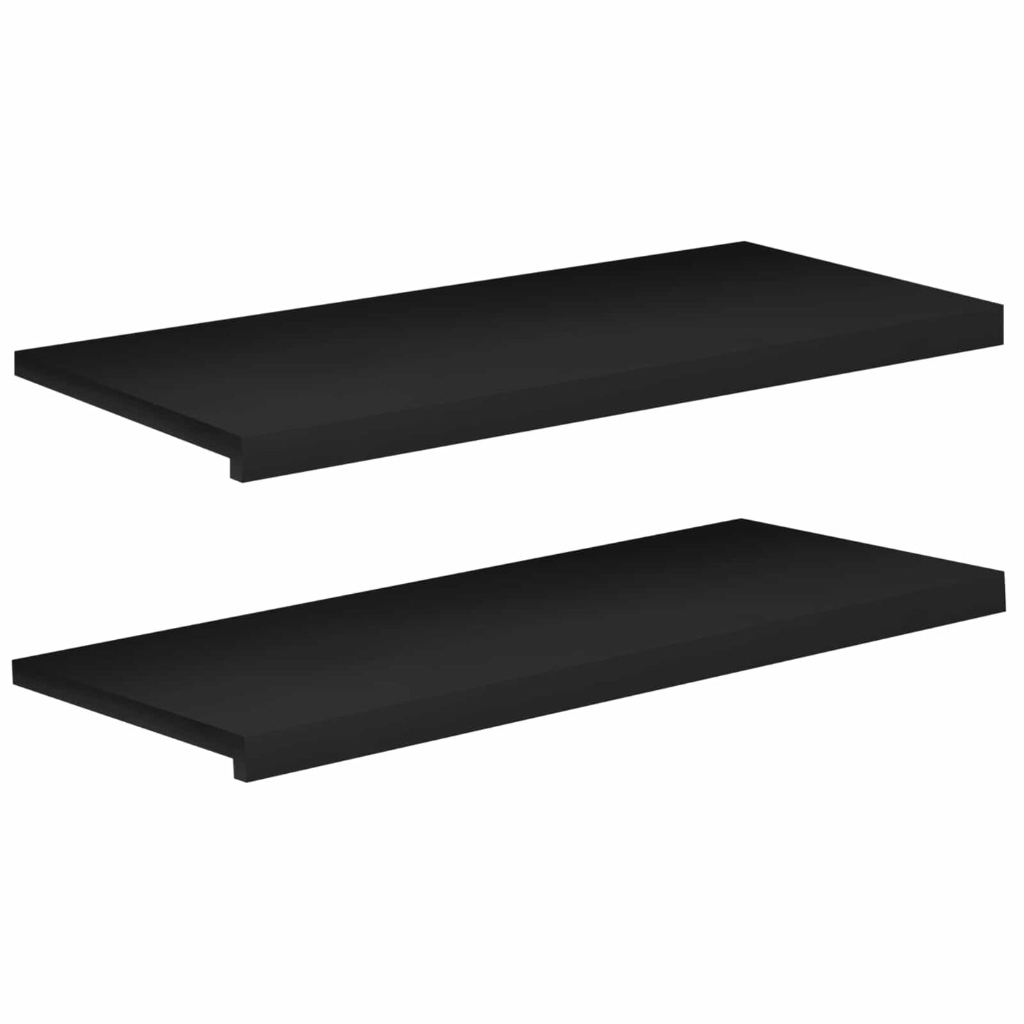 Window Sills 2 pcs Black 100 x 40 x 2 cm Solid Beech Wood