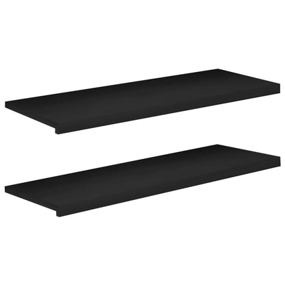 Window Sills 2 pcs Black 110 x 40 x 2 cm Solid Beech Wood
