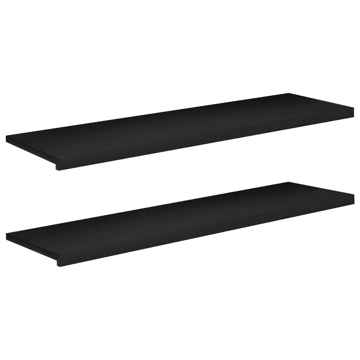 Window Sills 2 pcs Black 140 x 40 x 2 cm Solid Beech Wood