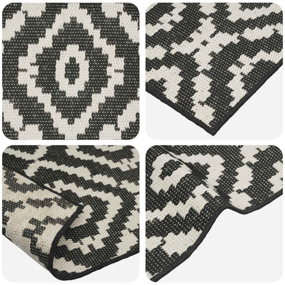 Area Rug Natural and Black 200 x 290 cm PET