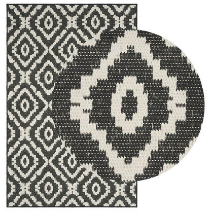 Area Rug Natural and Black 200 x 290 cm PET