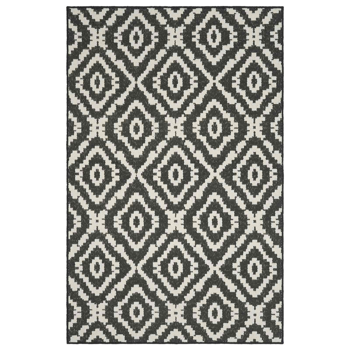 Area Rug Natural and Black 200 x 290 cm PET