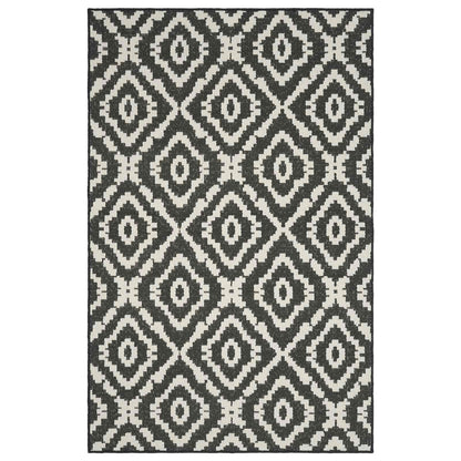 Area Rug Natural and Black 200 x 290 cm PET