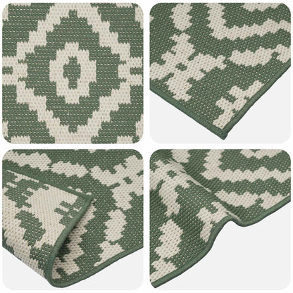 Area Rug Natural and Green 160 x 230 cm PET
