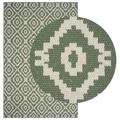 Area Rug Natural and Green 160 x 230 cm PET