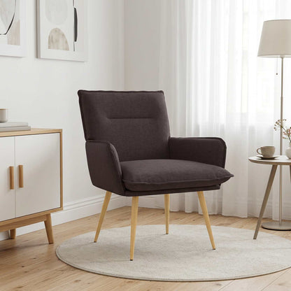 Armchair Dark Brown Fabric