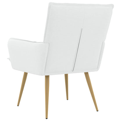 Armchair White Fabric
