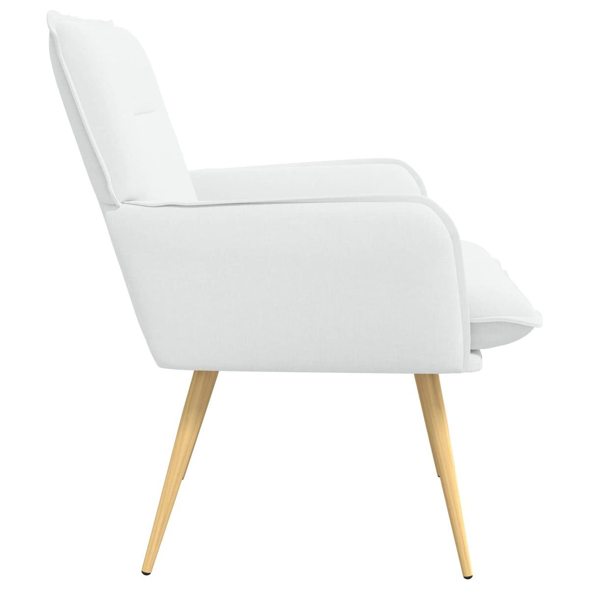Armchair White Fabric
