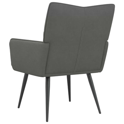 Armchair Dark Grey Corduroy Fabric